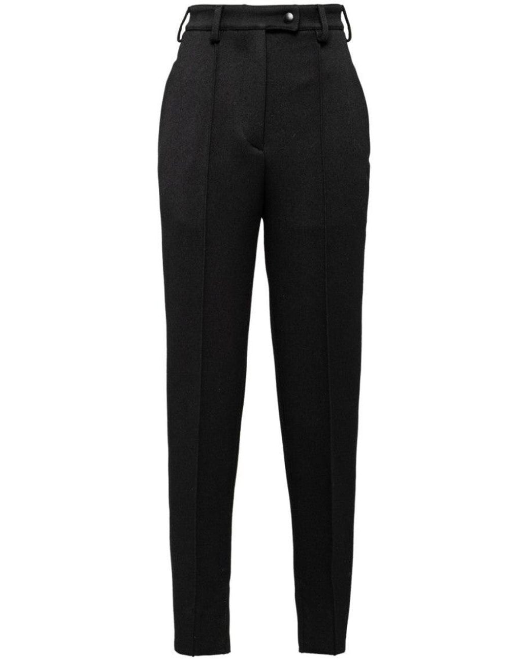 Prada Black High-Waist Skinny-Cut Trousers