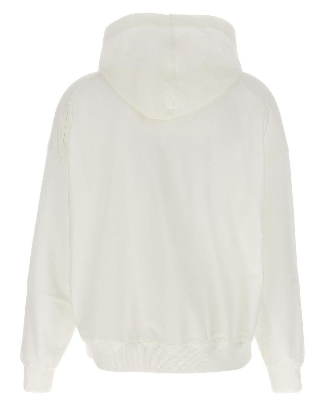 Brunello Cucinelli White Cotton Zipped Hoodie