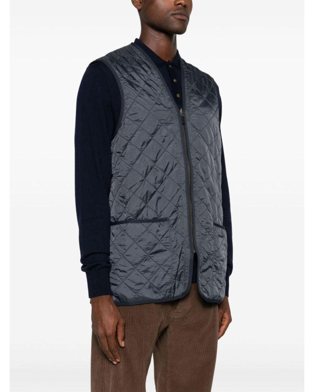 Barbour Gray Polarquilt Gilet for men