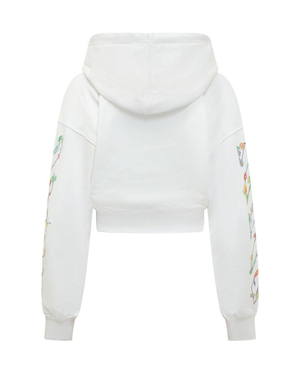 Off-White c/o Virgil Abloh White Floral Hood Sweatshirt