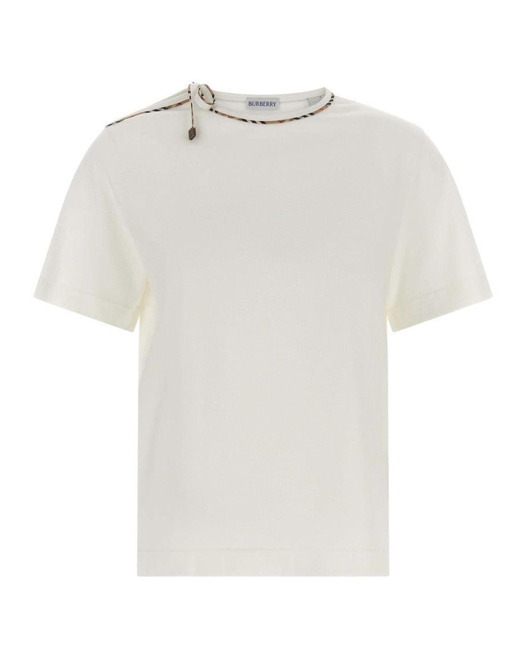 Burberry White Crew Neck T-Shirt