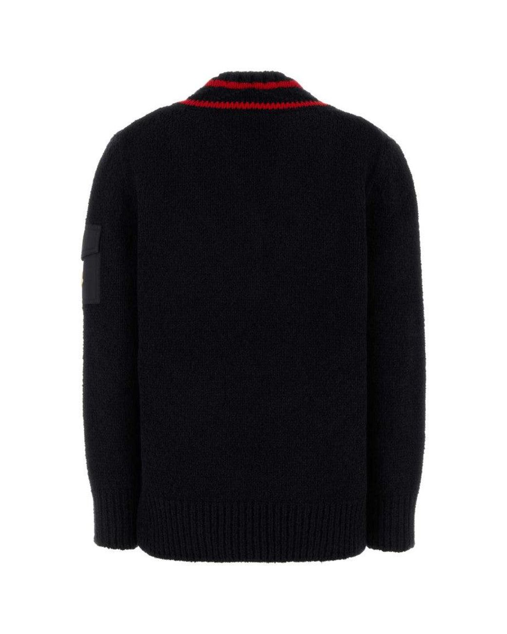 Moncler Black Dark Wool Blend Sweater