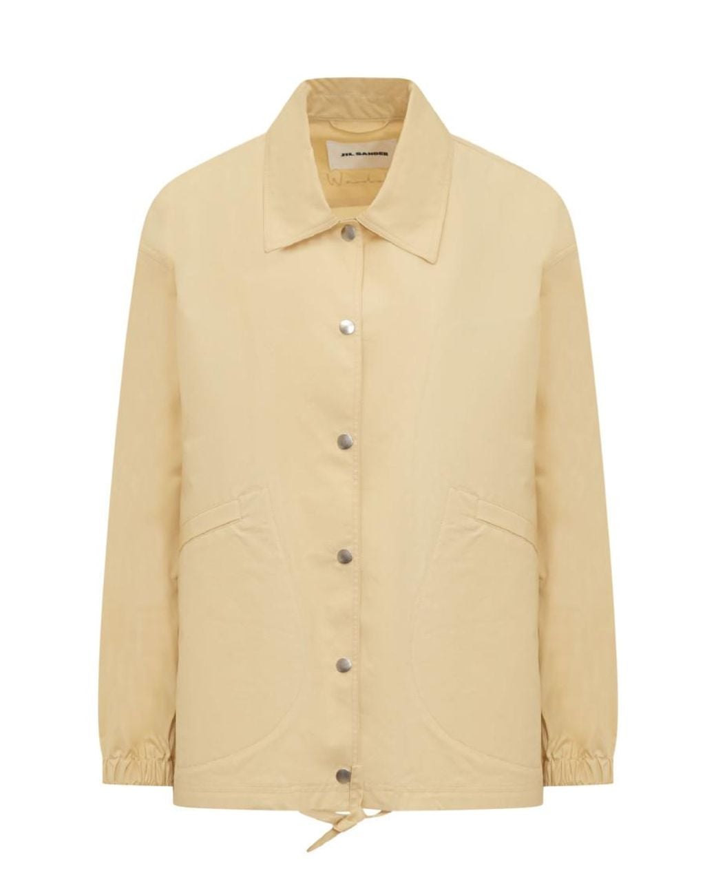 Jil Sander Natural Solid Shirt Collar Jacket