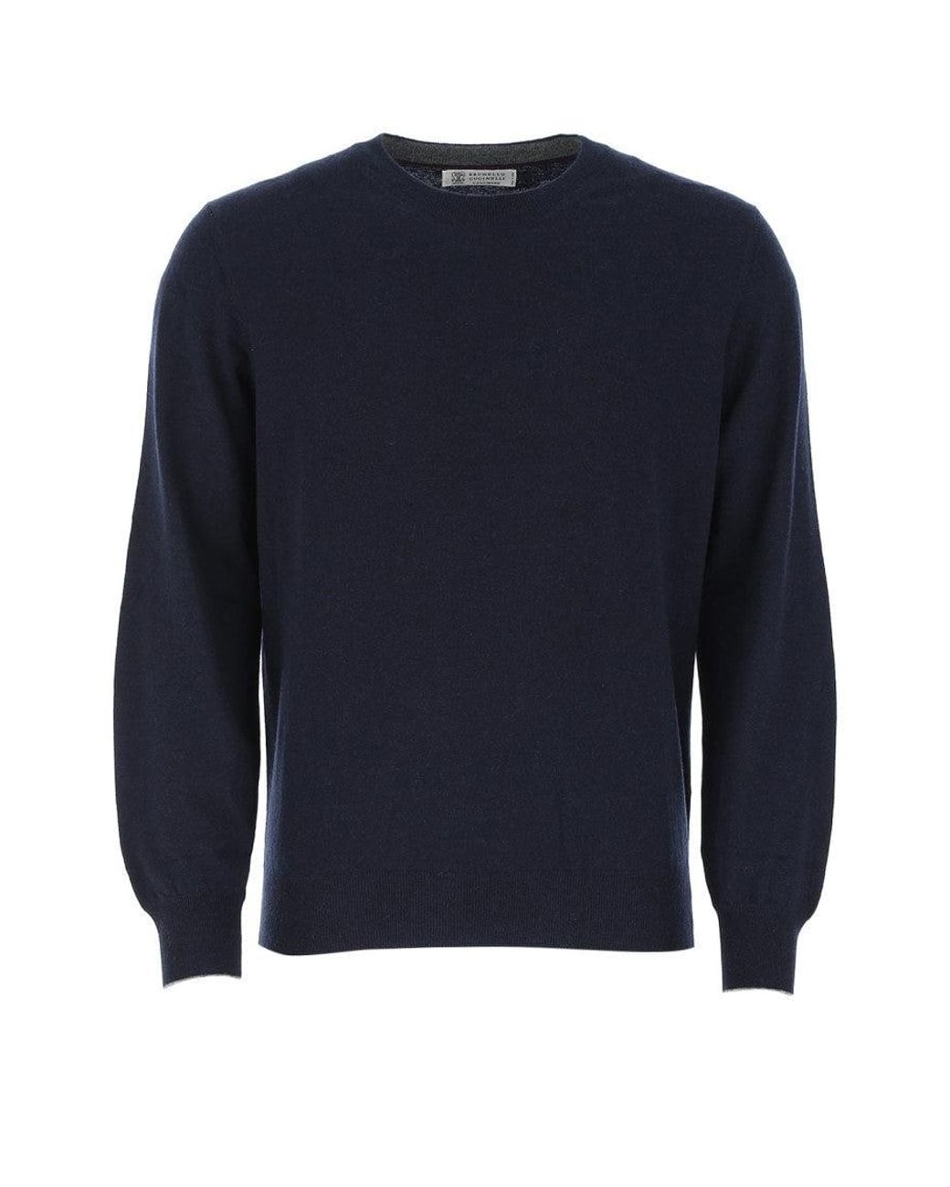Brunello Cucinelli Blue Long-Sleeve Sweatshirt for men