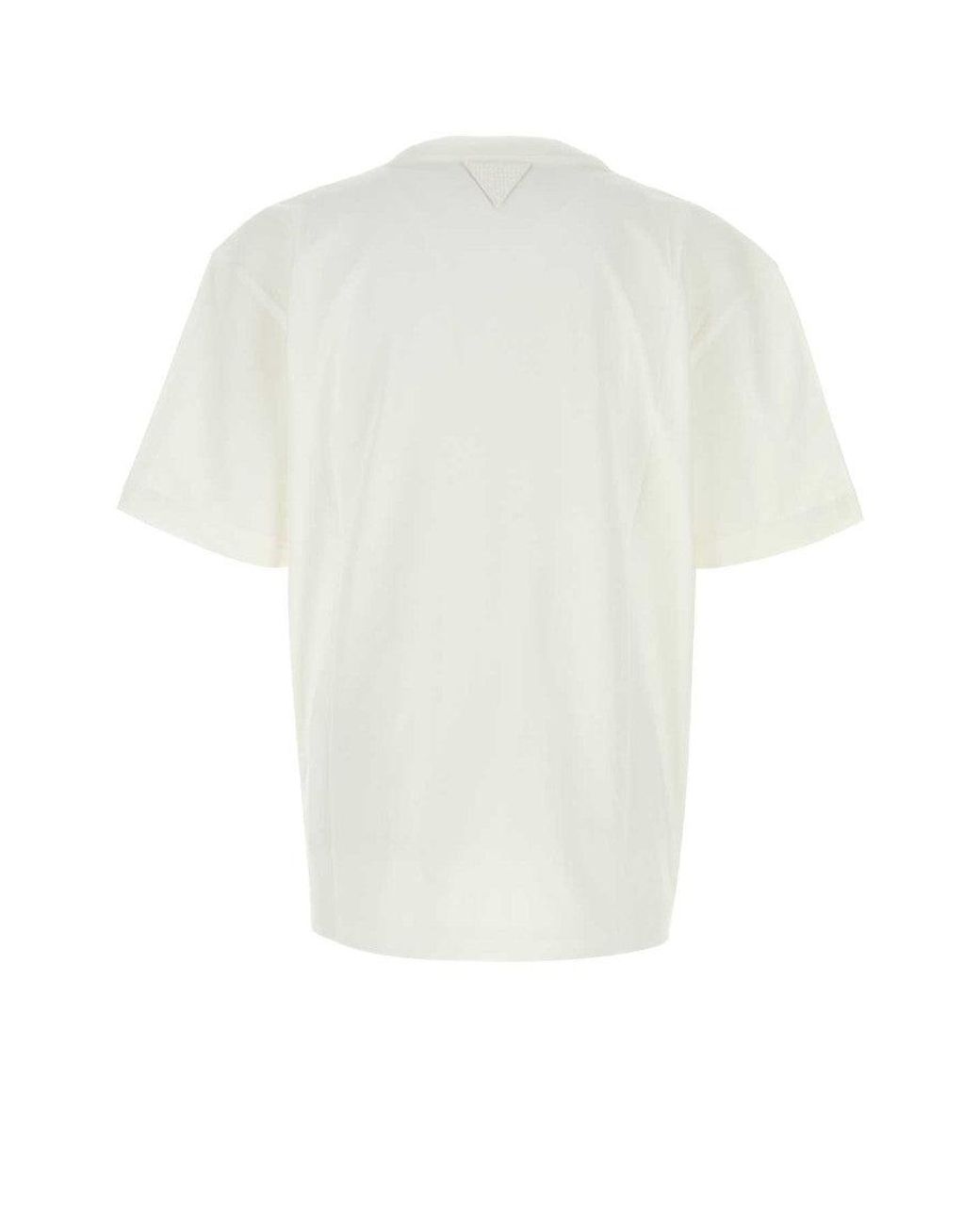 Bottega Veneta White Solid T-Shirt for men