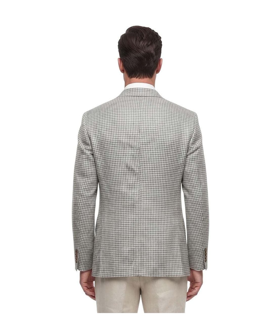 Corneliani Gray Notched Lapel Blazer for men
