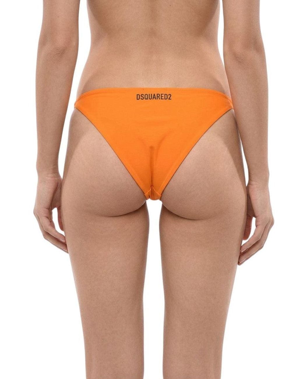 DSquared² Orange Bikini Bottom Swimwear
