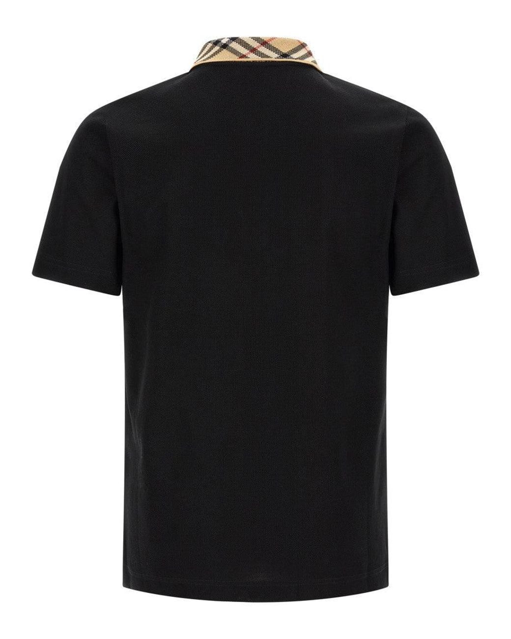 Burberry Black Regular Textured Polo for men