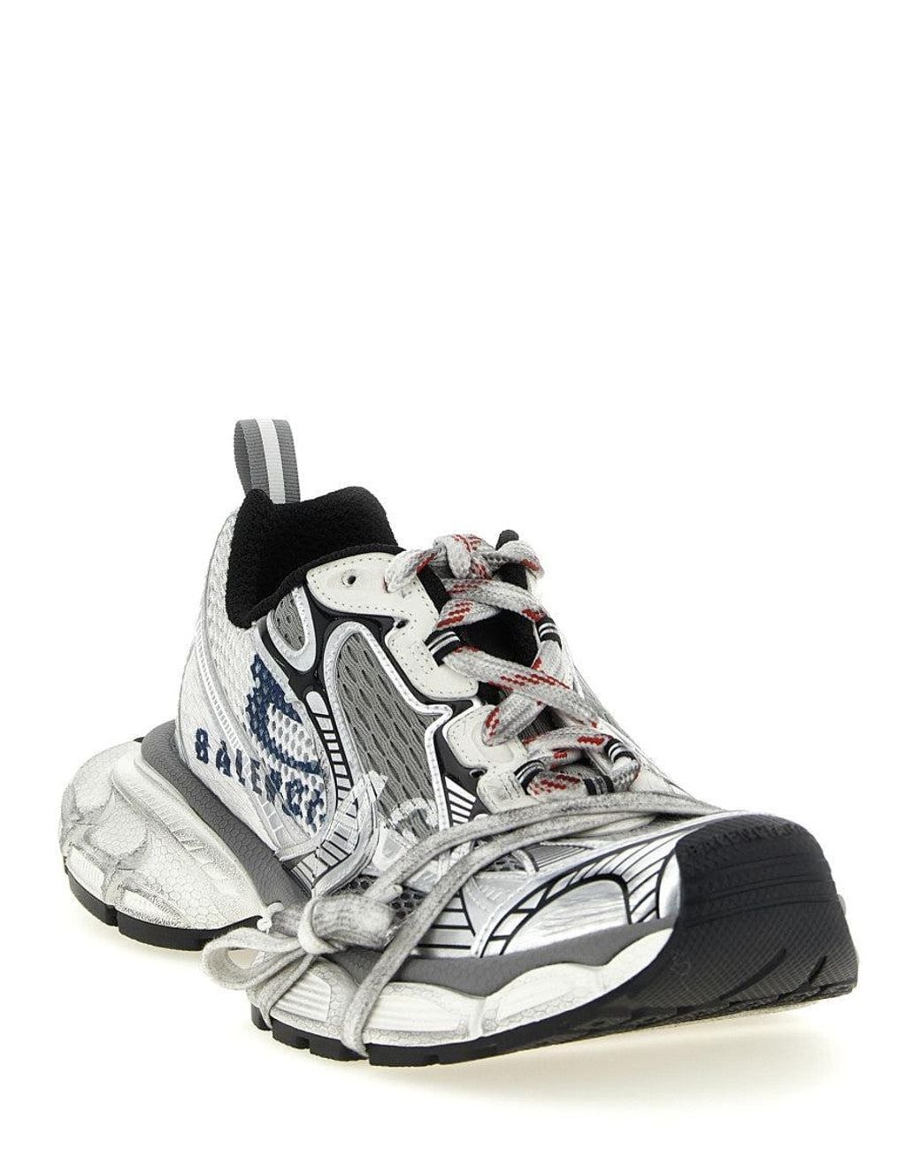 Balenciaga White Logo Split Sneakers for men