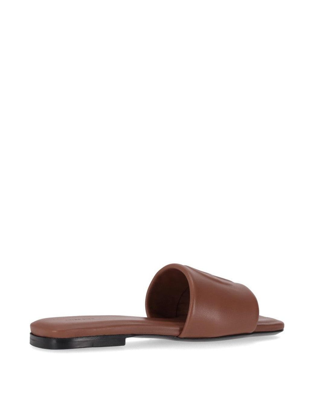 Anine Bing Brown Leather Logo Sandals