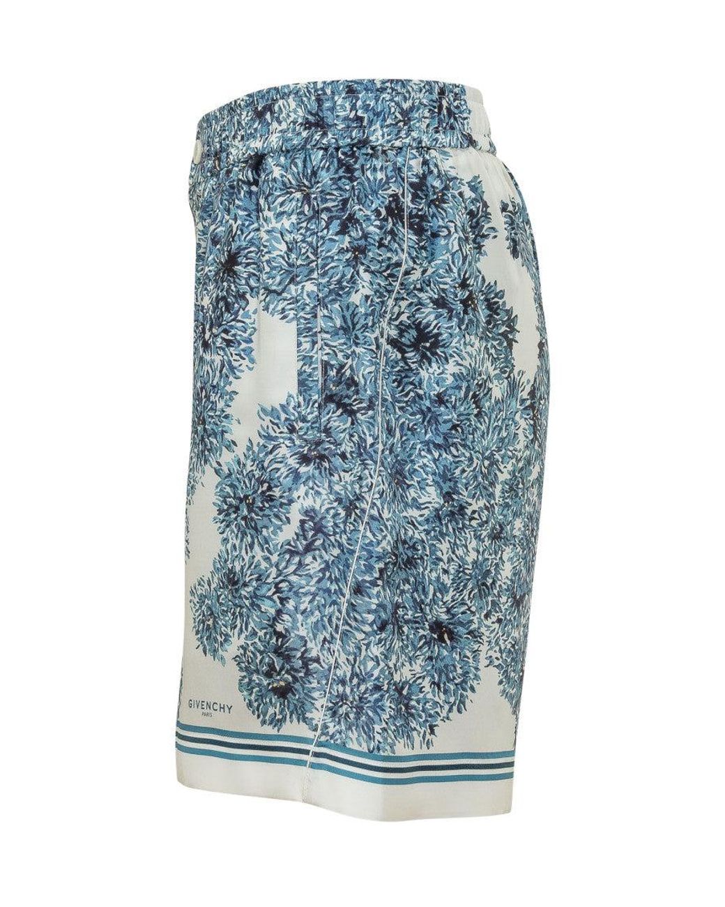 Givenchy Blue Floral Shorts for men