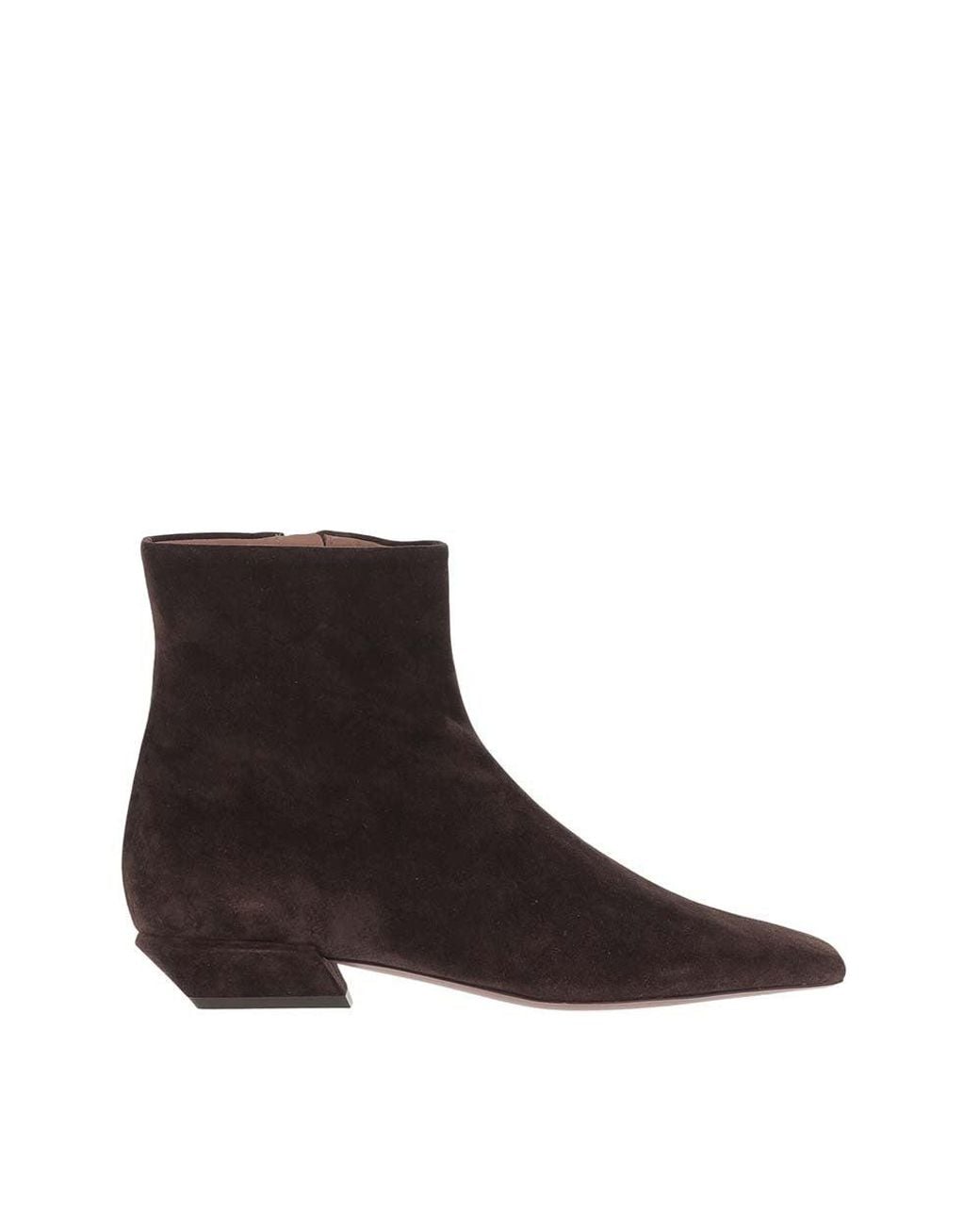 Paris Texas Brown Dark Suede Ankle Boots