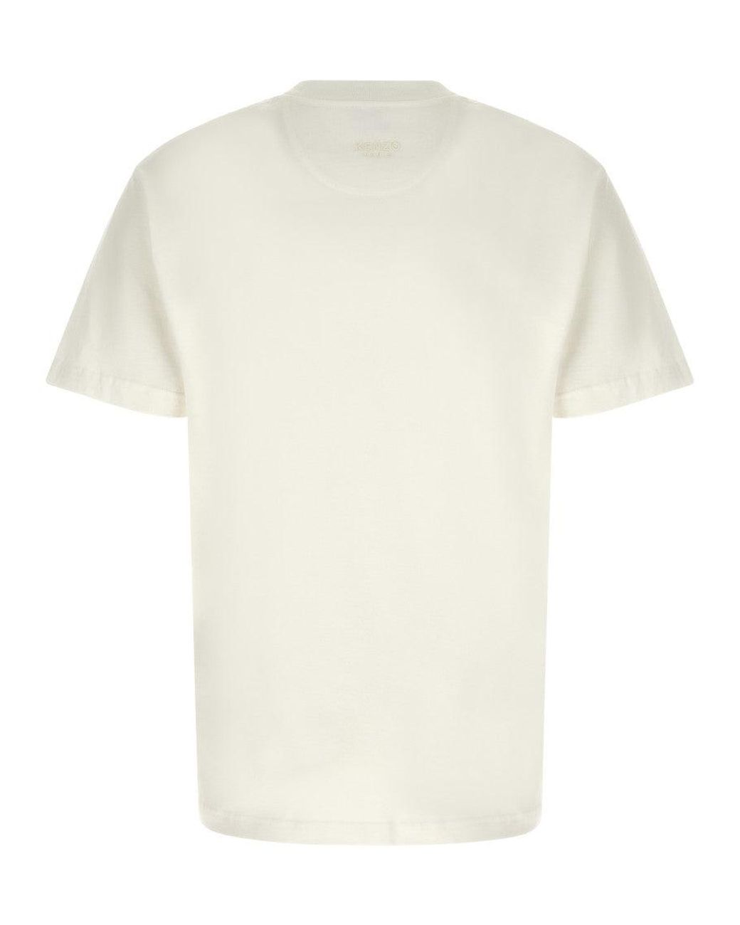 KENZO White Wild Tiger Cotton T-Shirt for men