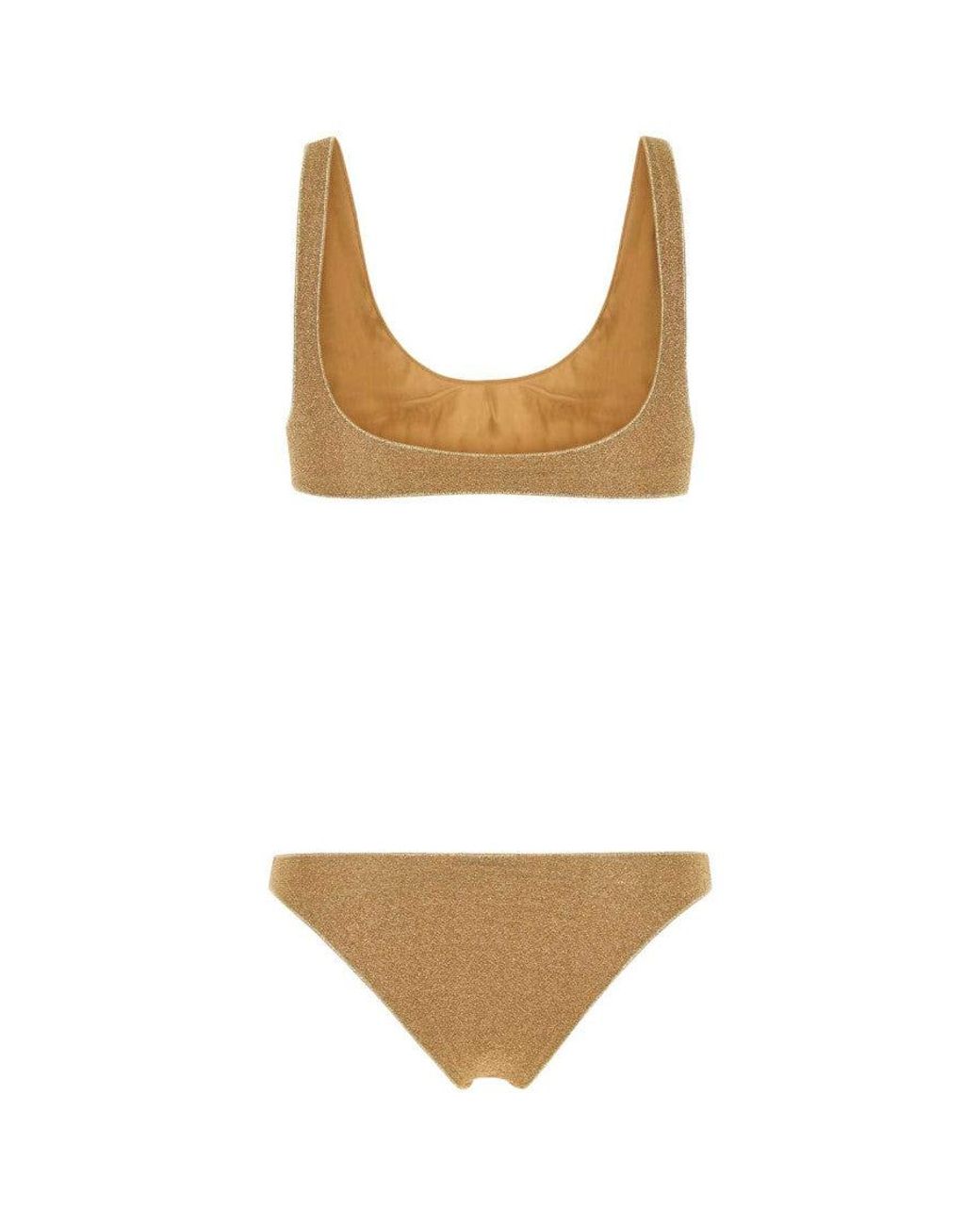 Oseree White Solid Swimwear