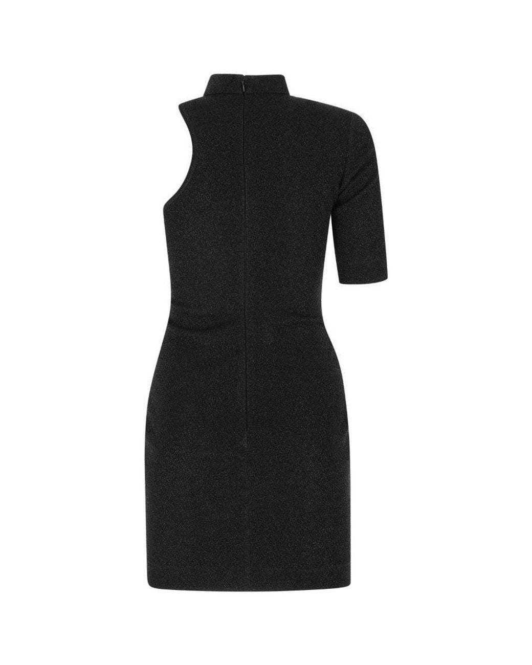 Stella McCartney Black Cut-Out Asymmetric Dress