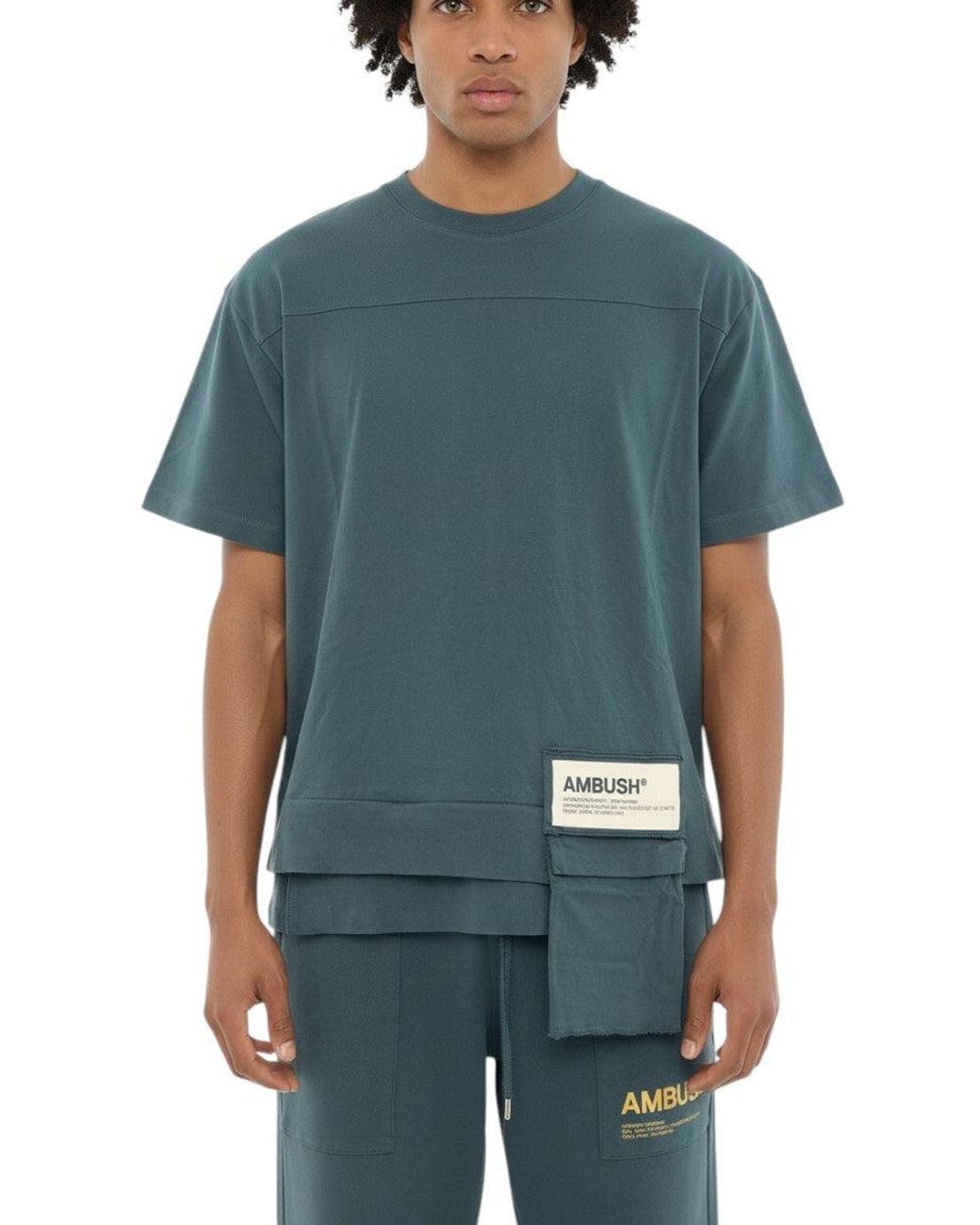 Ambush Blue Waist Pocket Logo T-Shirt for men