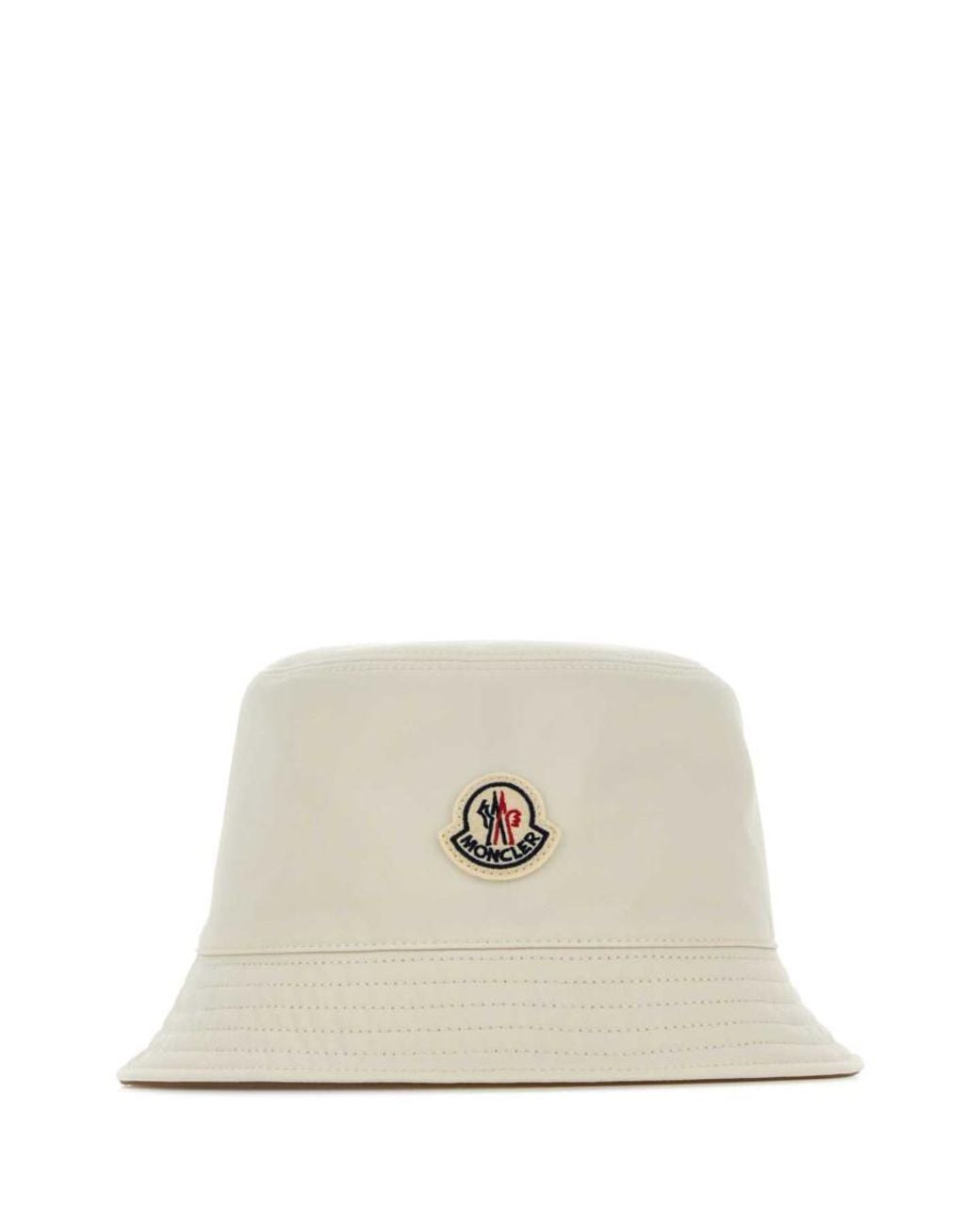 Moncler Natural Ivory Polyester Reversible Bucket Hat