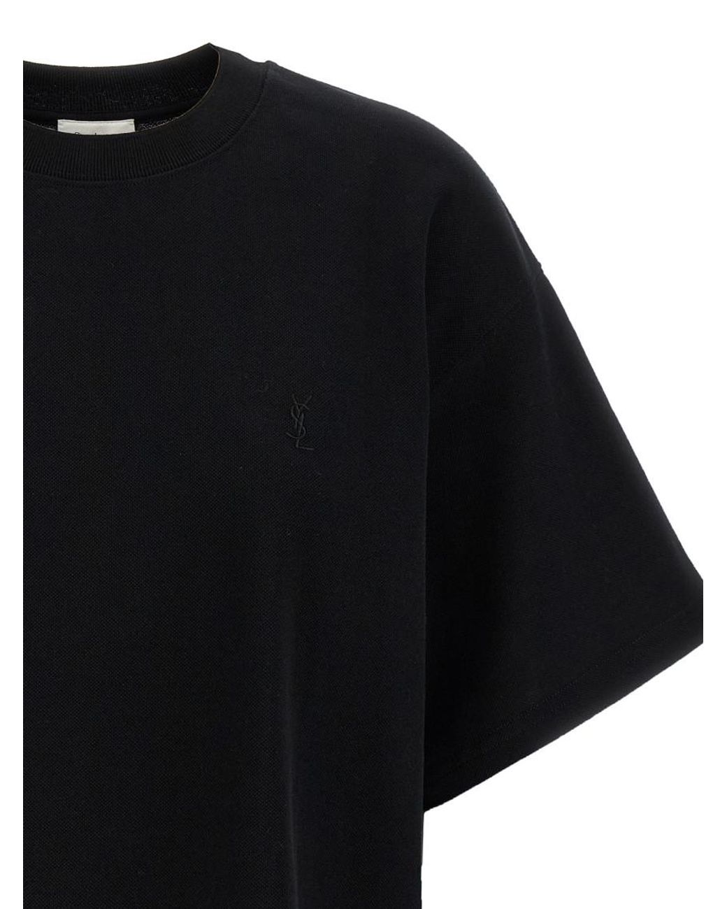 Tシャツ・カットソー Saint Laurent SS25 Cassandra T-shirt (827001Y37ZE 1000) Saint Laurent Cotton Cassandre T-Shirt | Harrods US