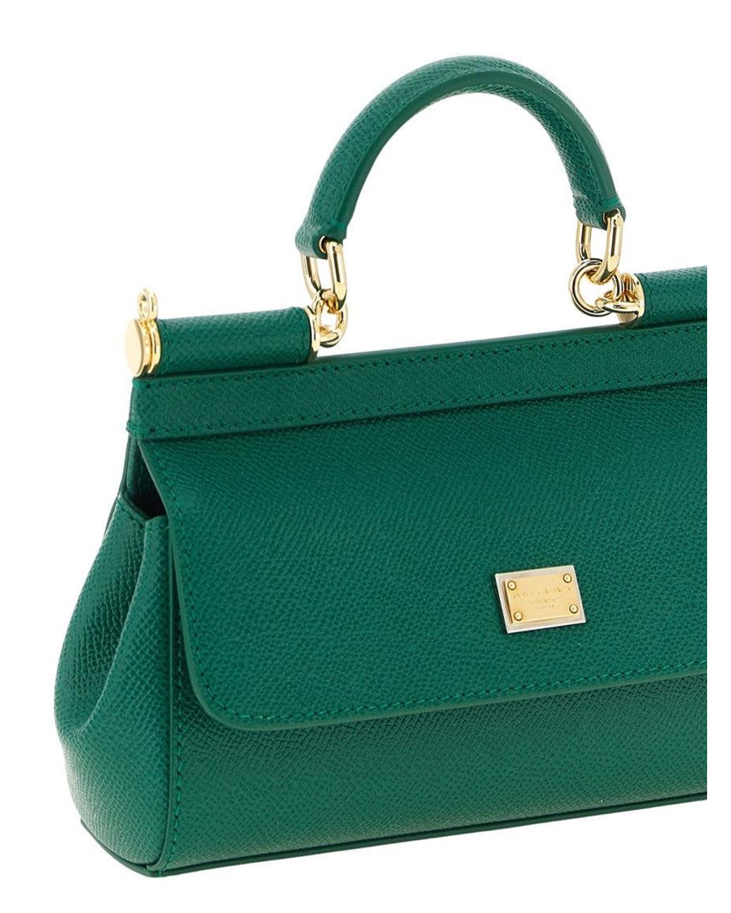 Dolce & Gabbana Green Sicily Mini Satchel