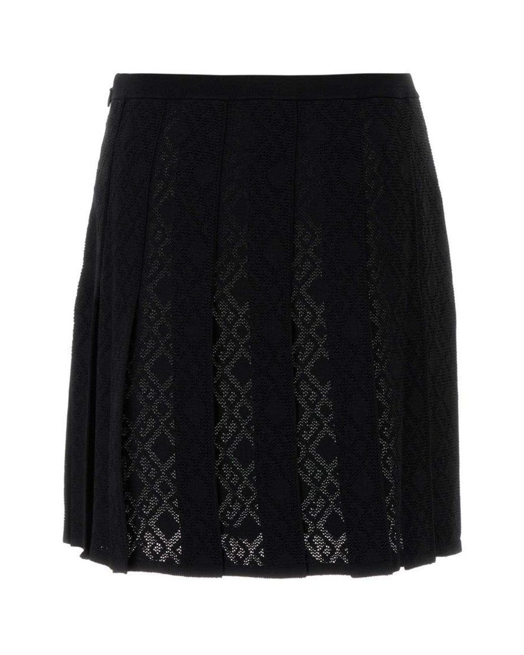Givenchy Black Viscose Blend Skirt