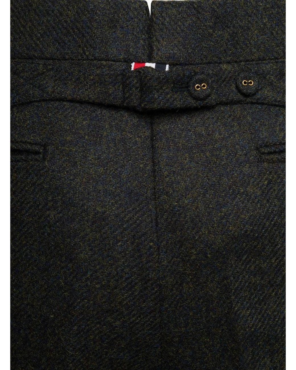 Thom Browne Black Flat Front Pants for men