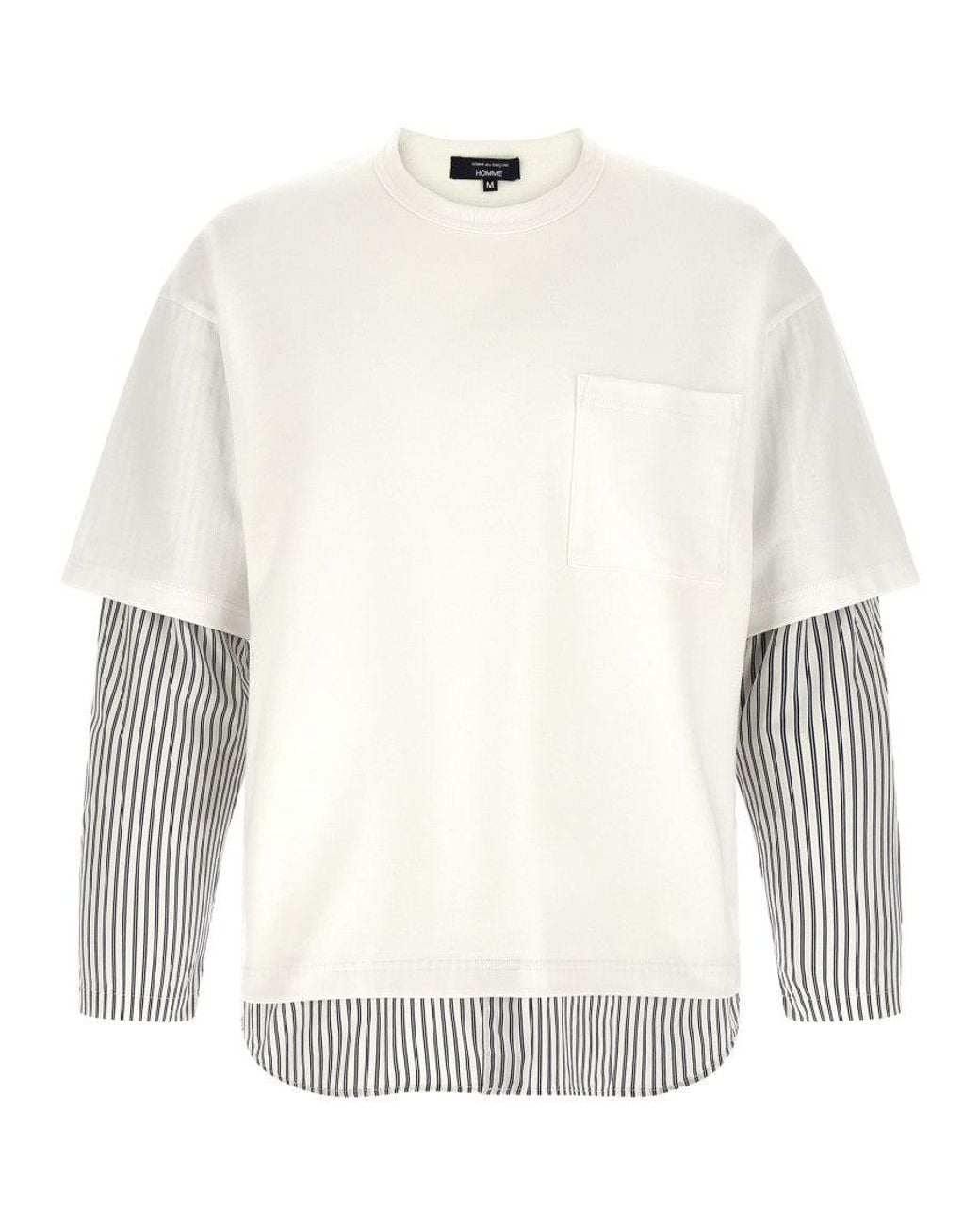 Comme des Garçons White Shirt Insert T-Shirt for men