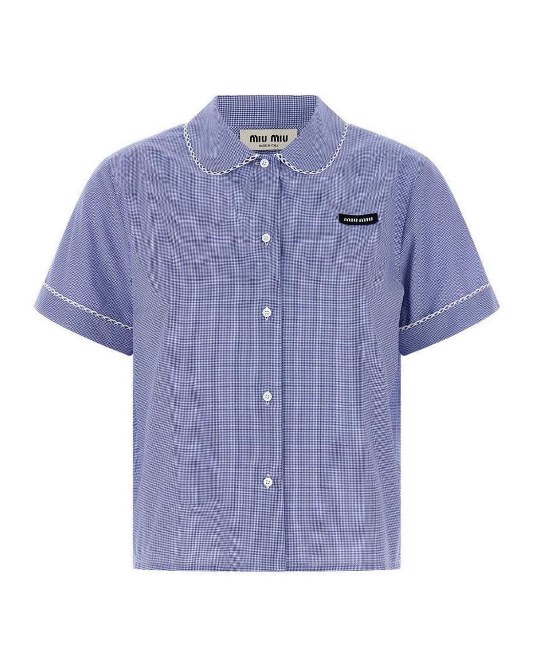Miu Miu Blue Regular Solid Shirt