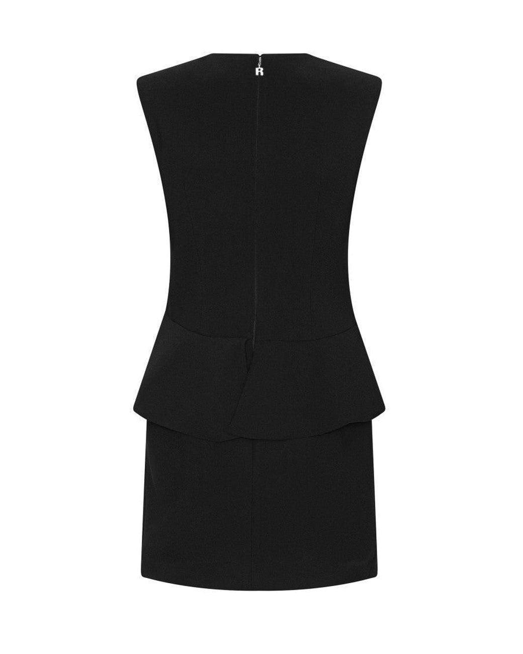 ROTATE BIRGER CHRISTENSEN White Round Neck Mini Dress