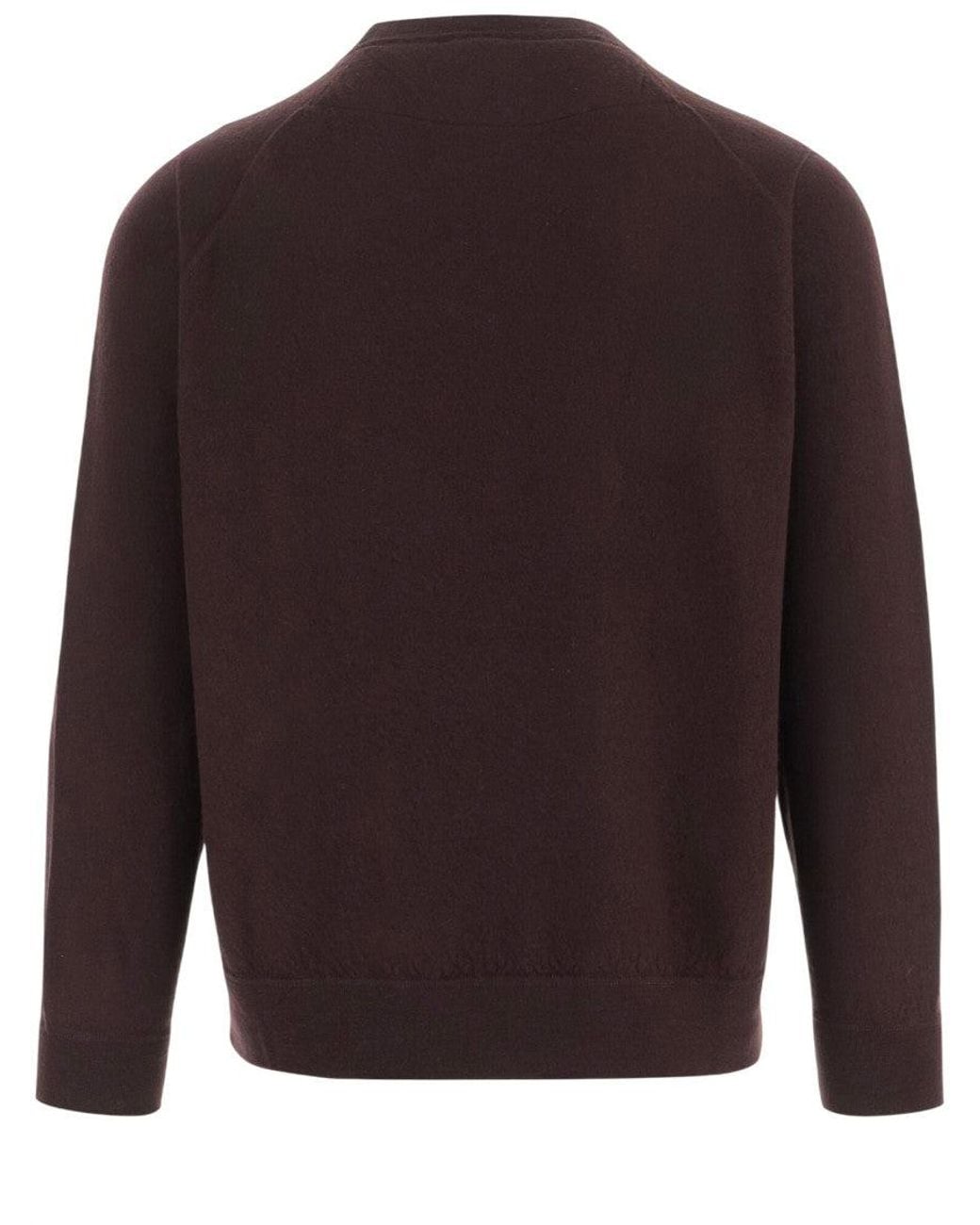 Oliver Lattughi Brown Crew Neck Sweater for men
