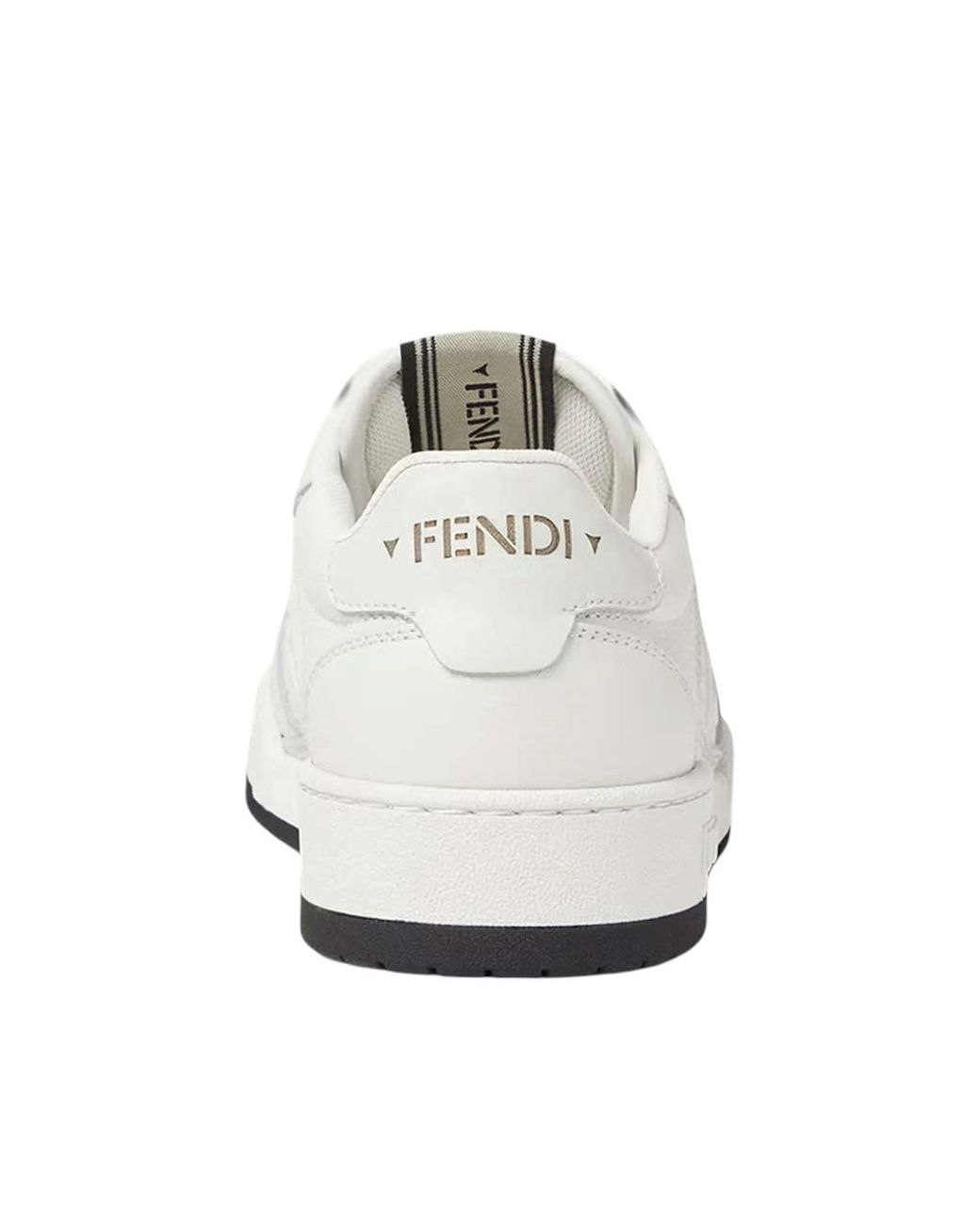 Fendi White Perforated Sneakers