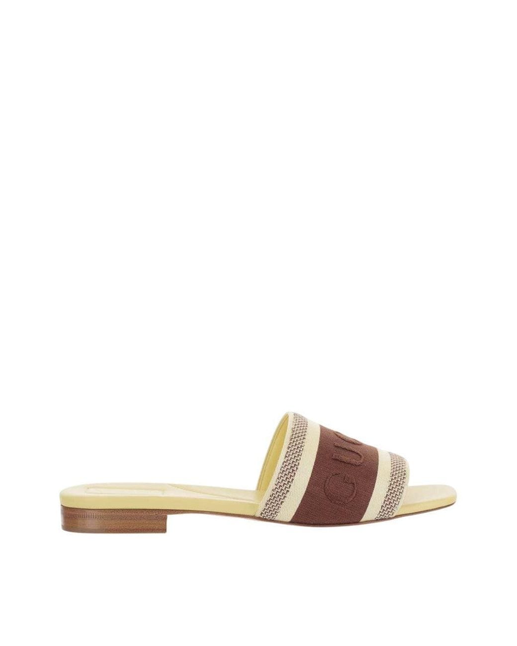 Gucci Brown Logo Sandals