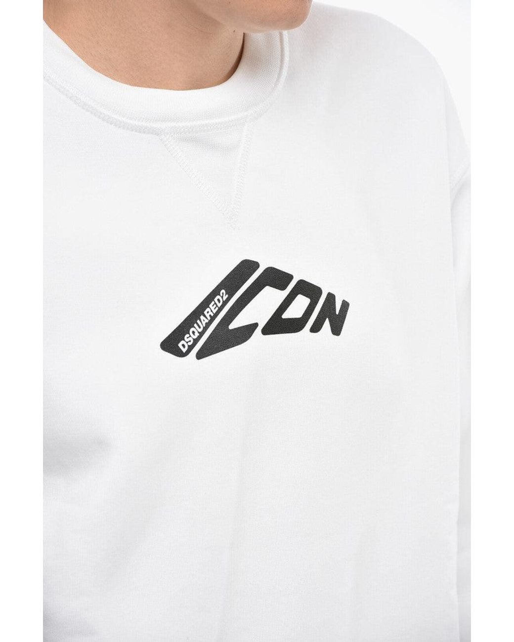 DSquared² White Logo Crew Neck Sweatshirt
