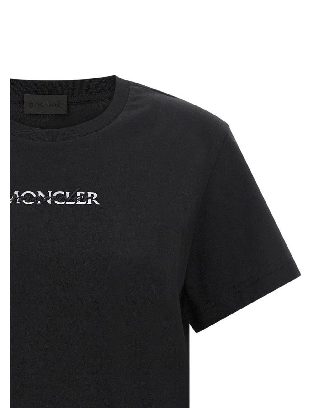 Moncler Black Logo Crew Neck T-Shirt