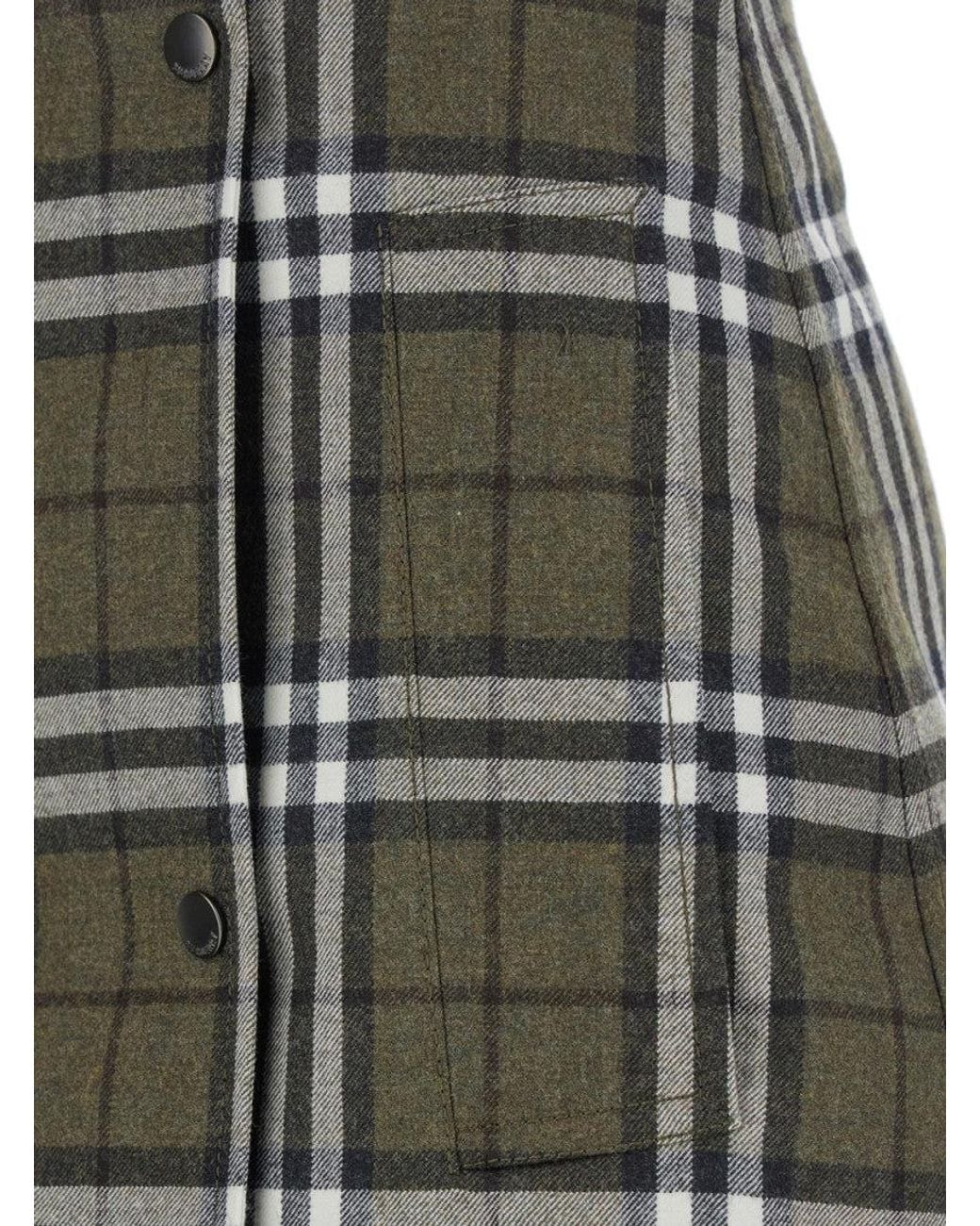 Burberry Green Checks Mini Skirt