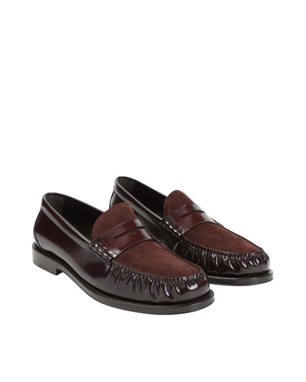Brunello Cucinelli Brown Slip On Loafers for men