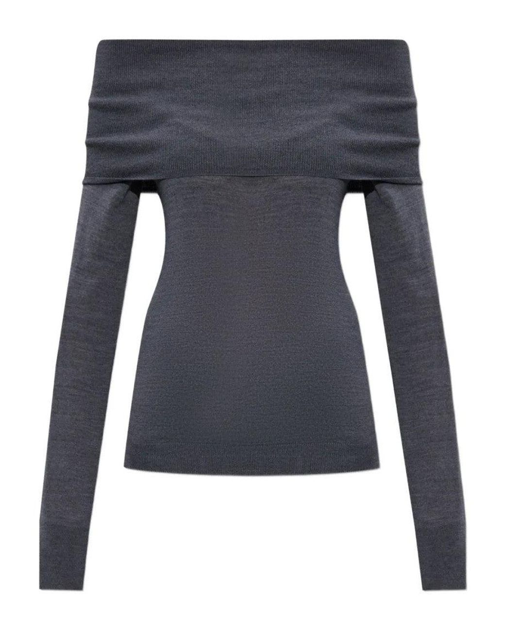 Stella McCartney Blue Off-Shoulder Top