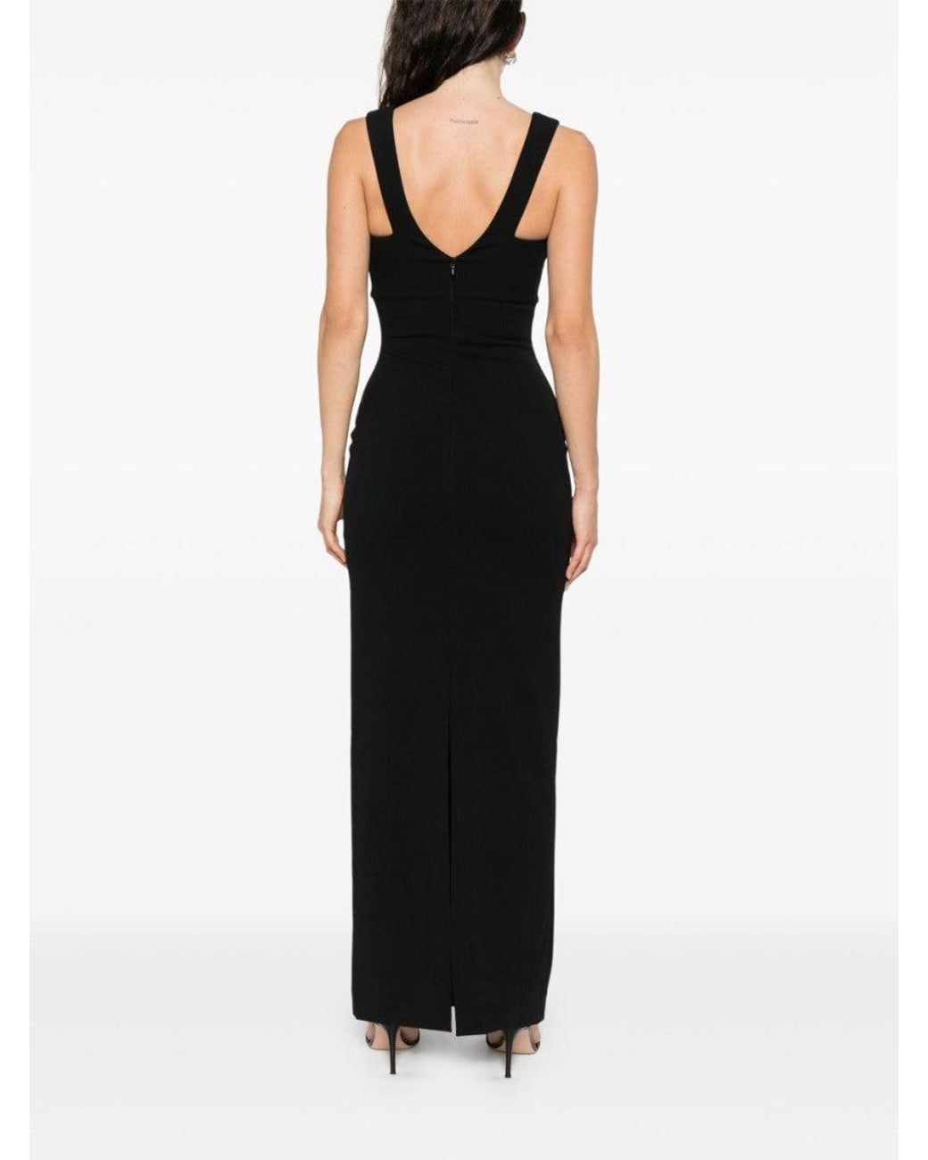 Solace London Black Nalani Maxi Dress