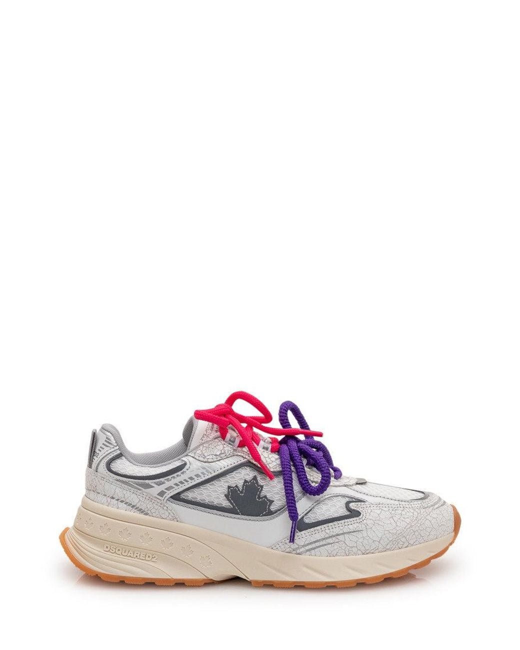 DSquared² White Textured Contemporary Sneakers