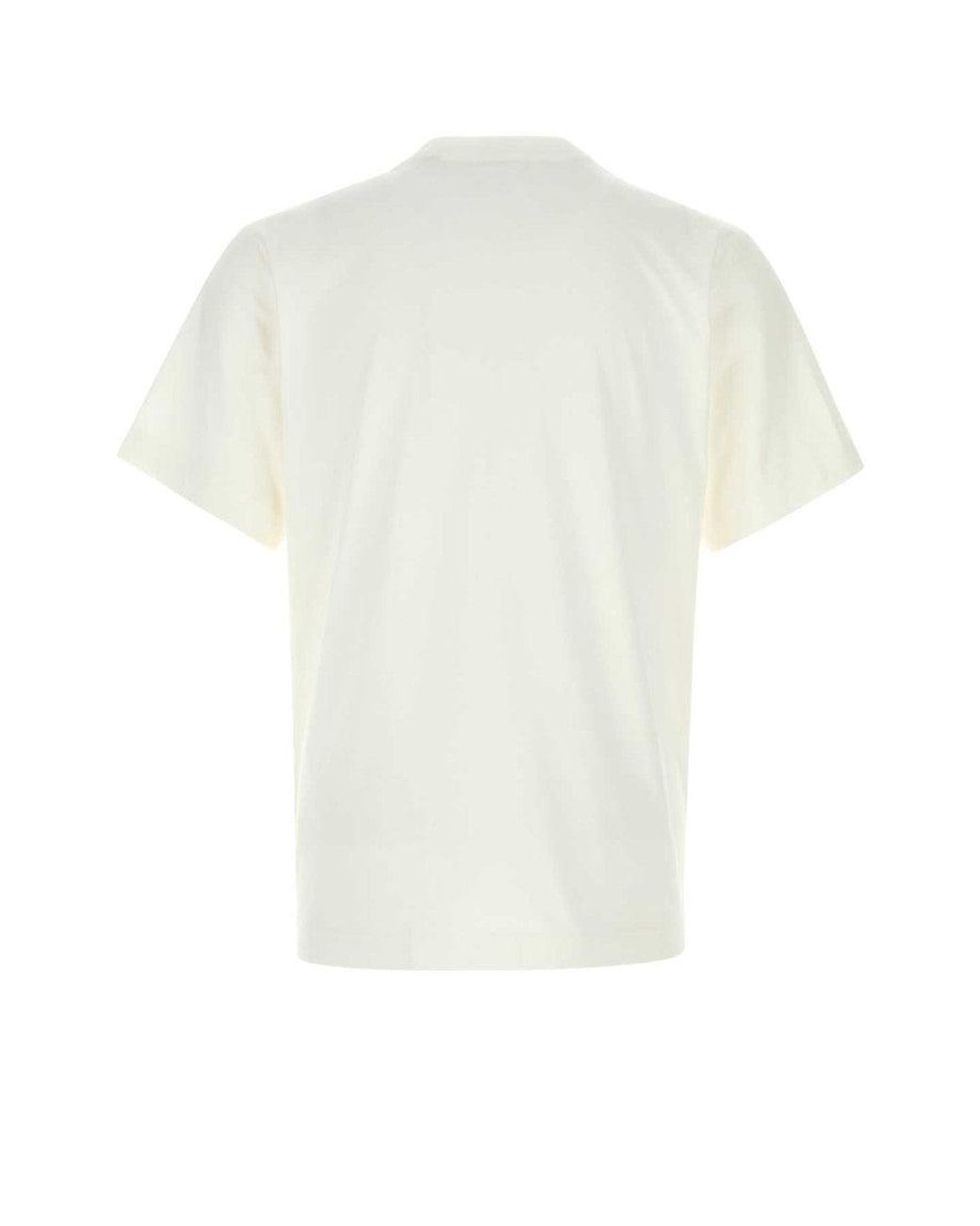 Burberry White Seth Logo T-Shirt Chalk for men