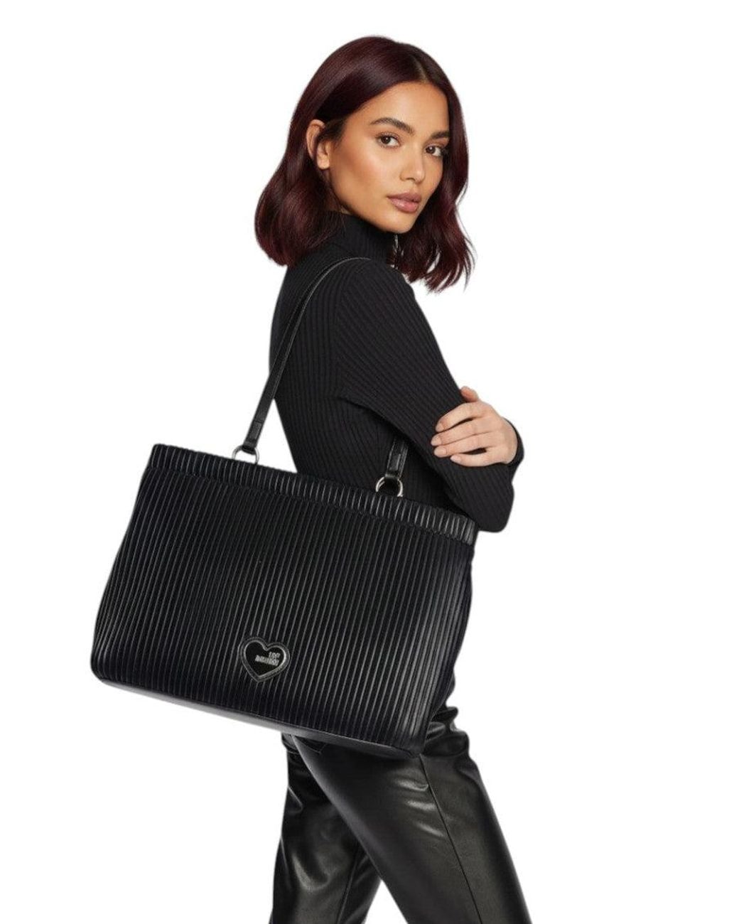 Love Moschino Black Logo Large Tote