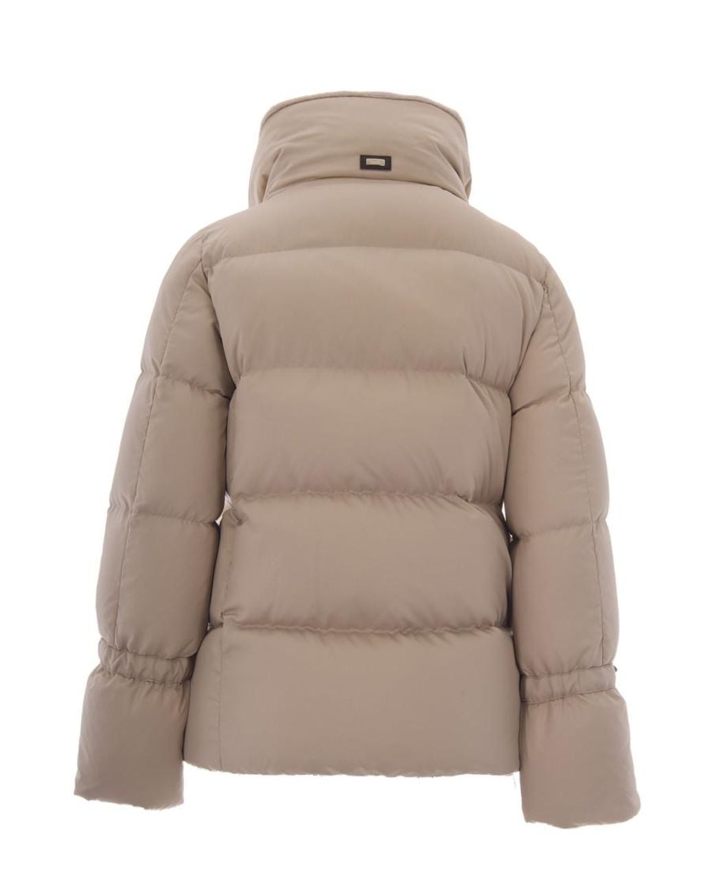 Herno Brown Quilted Mock Collar Jacket