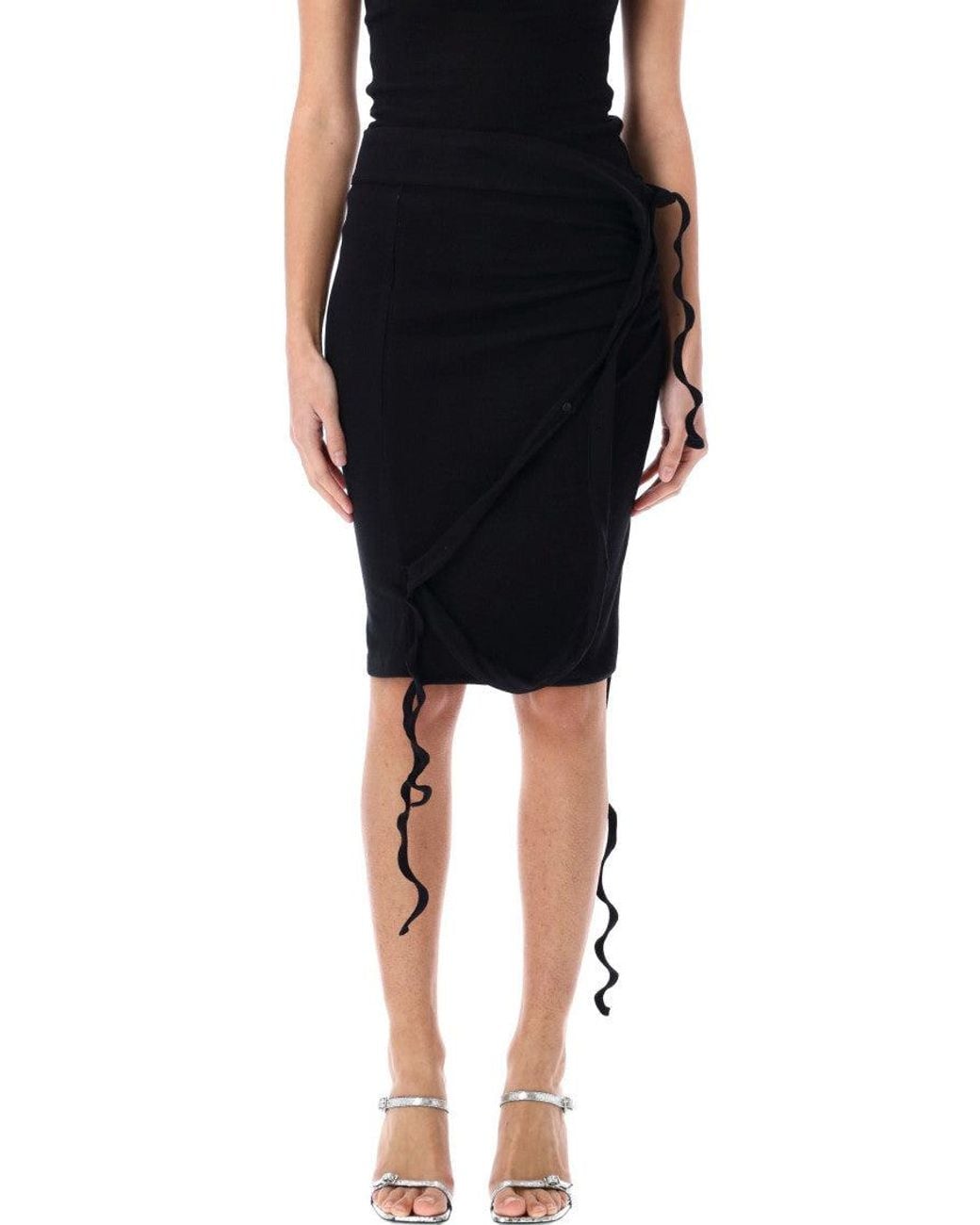 OTTOLINGER Black Fine-Ribbed Mini Skirt