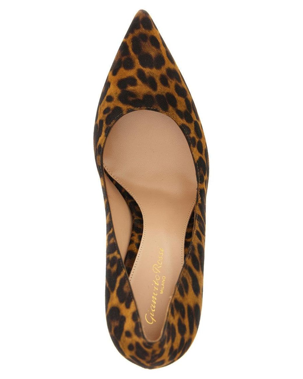 Gianvito Rossi Brown Print Slip-On Heels