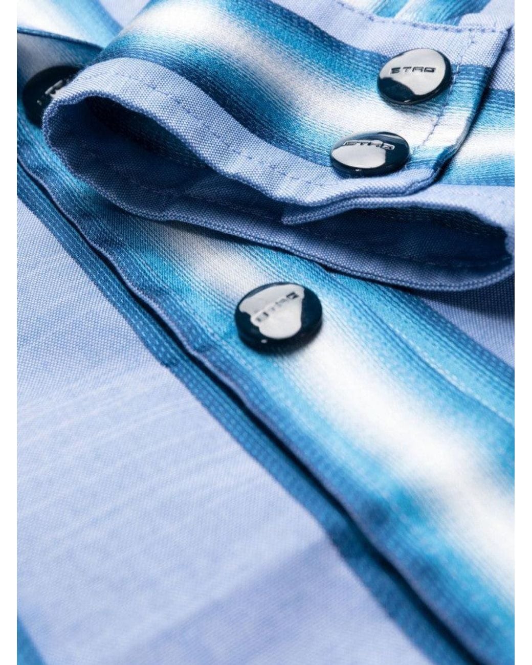 Etro Blue Striped Mini Dress