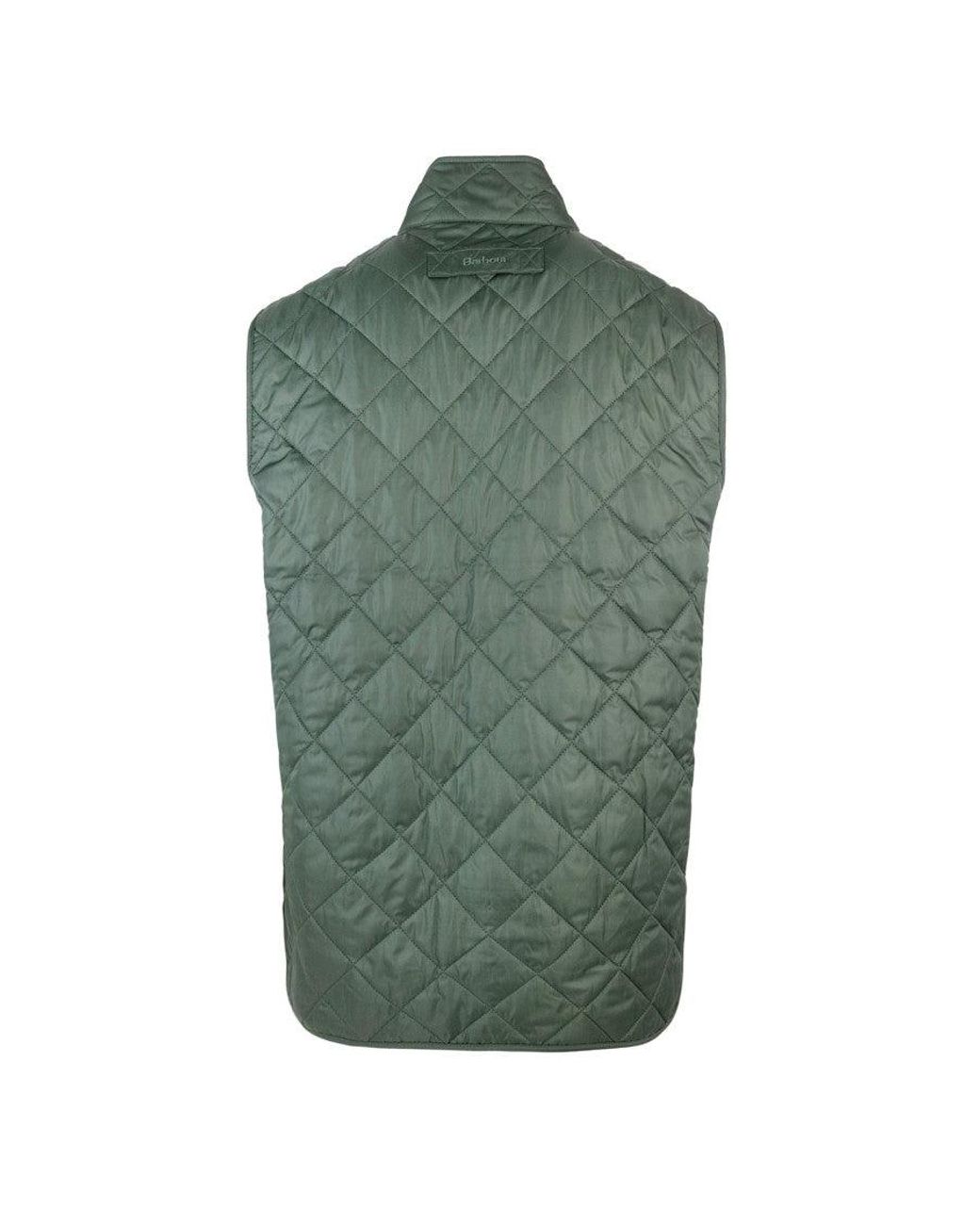 Barbour Green Quilted Mock Collar Jacket for men