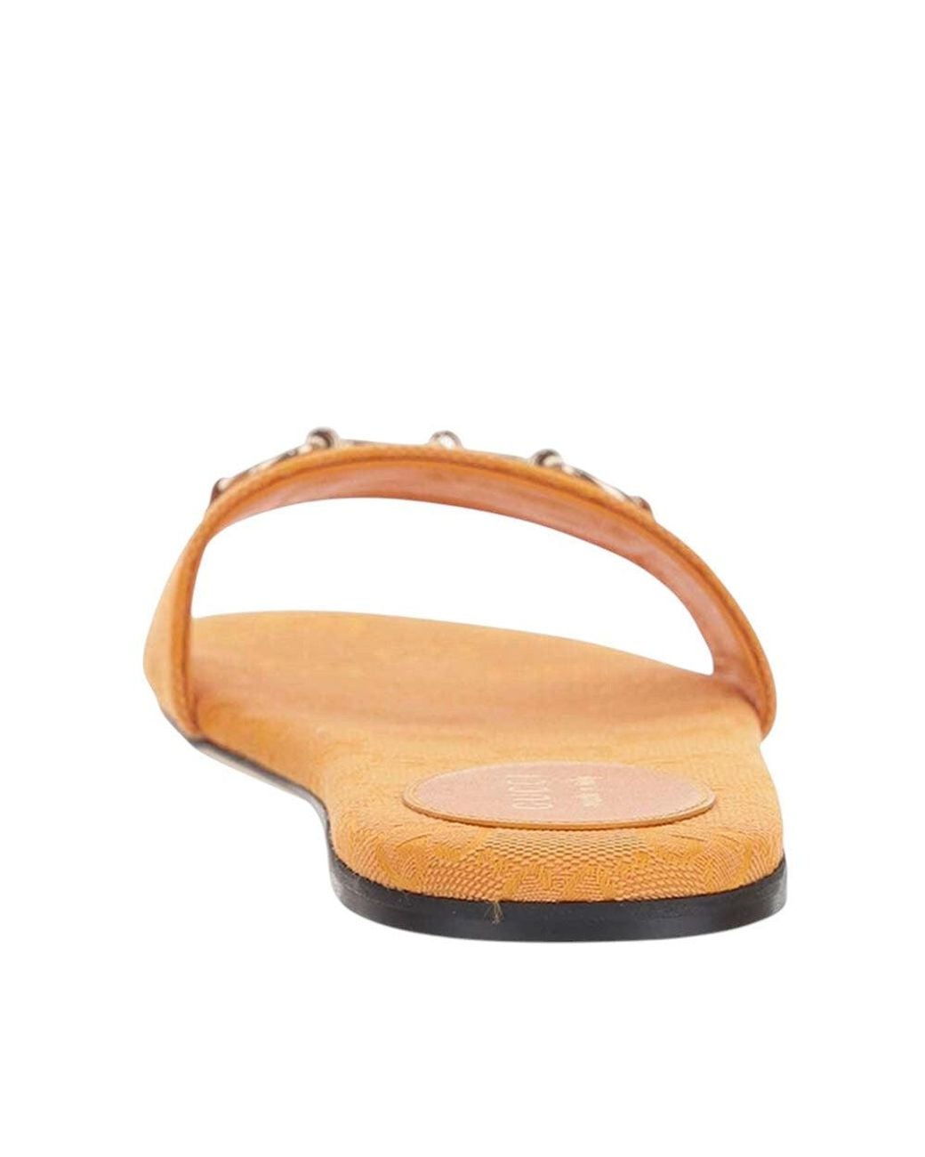 Gucci Orange Logo Flats