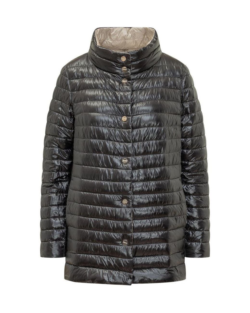 Herno Gray Quilted Reversible Jacket
