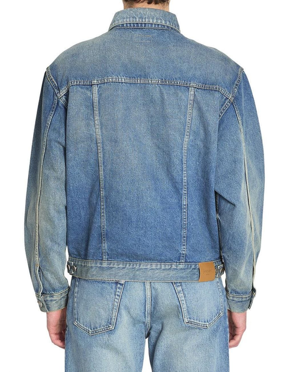 Saint Laurent Blue Relaxed Denim Jacket for men