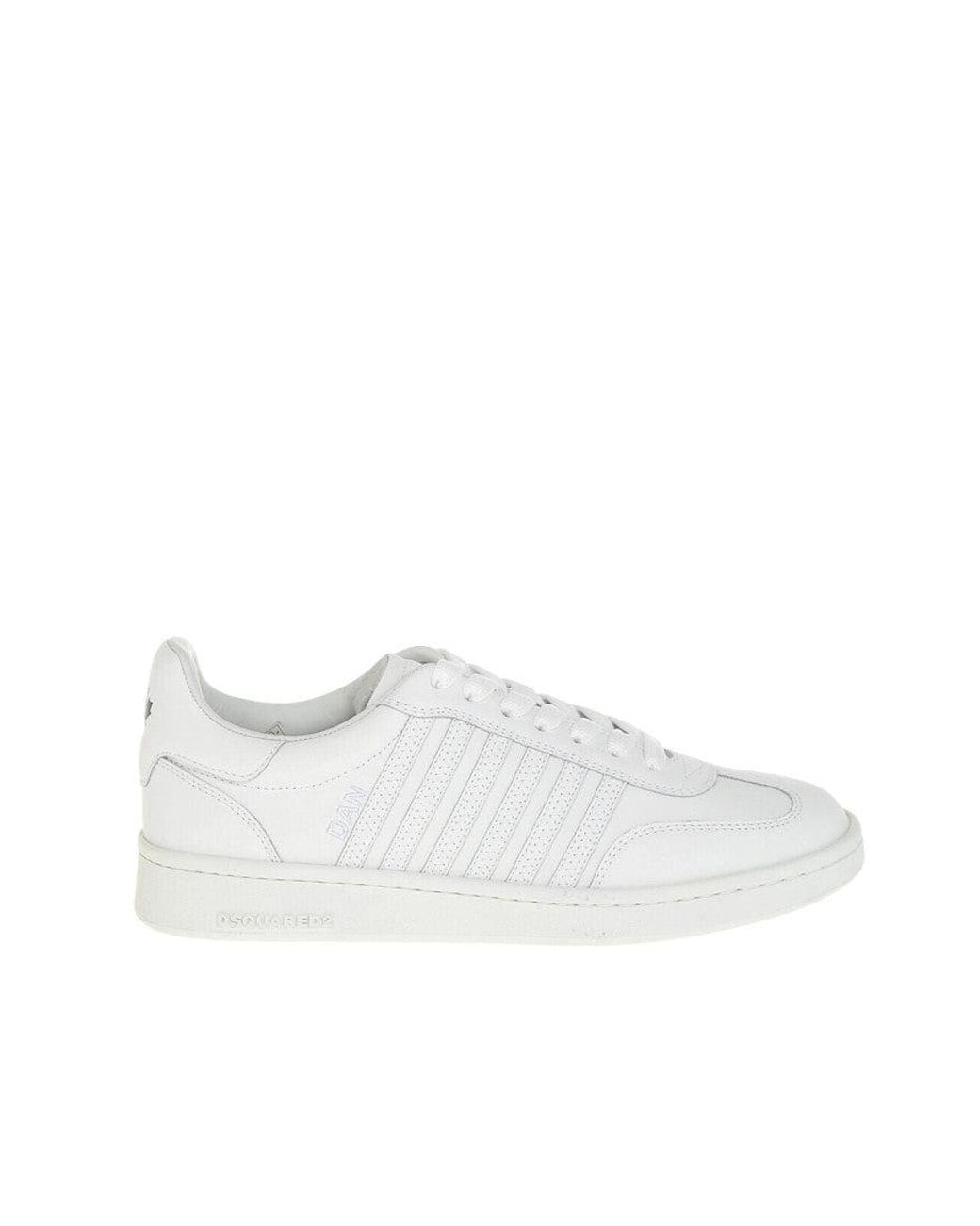 DSquared² White Perforated Boxer Sneakers