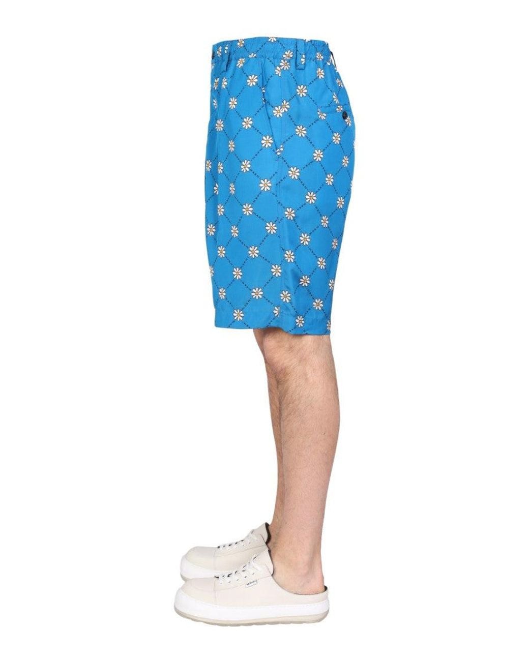 Marni Blue Floral Shorts for men